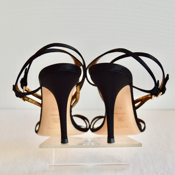 🏷️ NWT  Escada Swarovski Crystal Embellished Heels - Picture 13 of 14